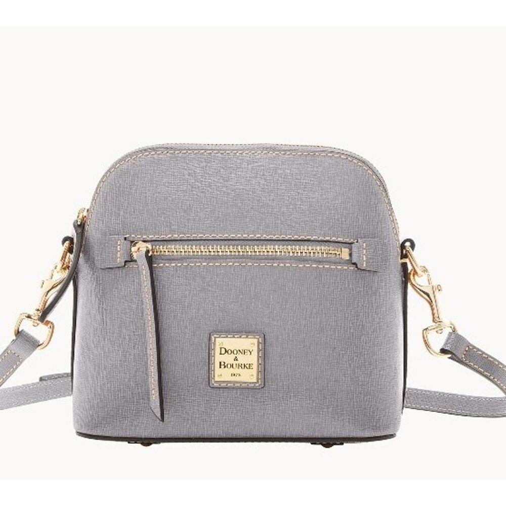 Dooney & Bourke Saffiano Domed Crossbody Smoke Bag B000530